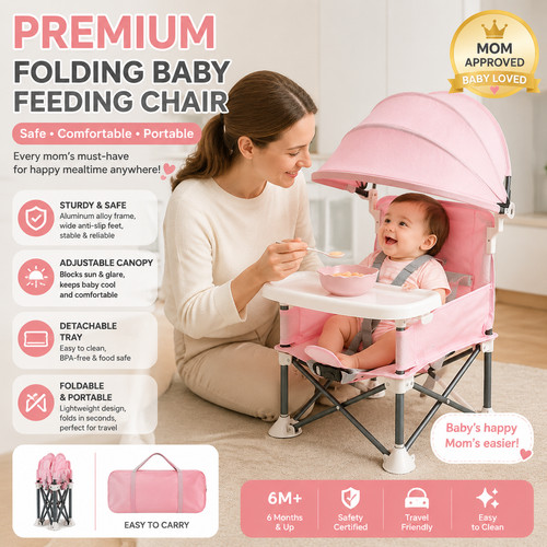 Adjustable folding baby high - baby,